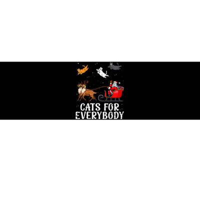 Cats For Everybody Christmas Cat Funny Xmas Santa Bumper Sticker