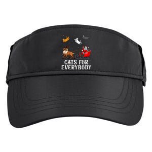 Cats For Everybody Christmas Cat Funny Xmas Santa Adult Drive Performance Visor