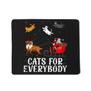 Cats For Everybody Christmas Cat Funny Xmas Santa Mousepad