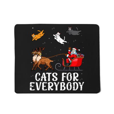 Cats For Everybody Christmas Cat Funny Xmas Santa Mousepad