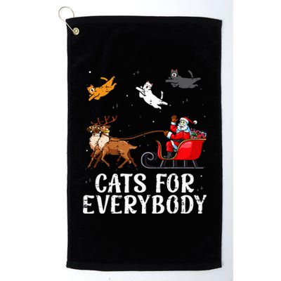 Cats For Everybody Christmas Cat Funny Xmas Santa Platinum Collection Golf Towel