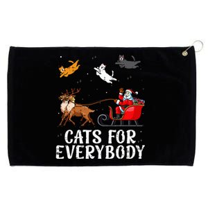 Cats For Everybody Christmas Cat Funny Xmas Santa Grommeted Golf Towel