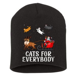 Cats For Everybody Christmas Cat Funny Xmas Santa Short Acrylic Beanie