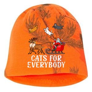 Cats For Everybody Christmas Cat Funny Xmas Santa Kati - Camo Knit Beanie