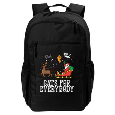 Cats For Everybody Christmas Cat Funny Xmas Women Santa Backpack