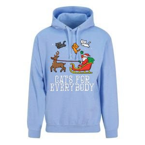 Cats For Everybody Christmas Cat Funny Xmas Women Santa Unisex Surf Hoodie