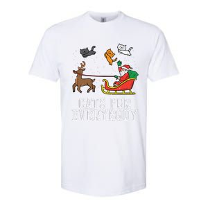 Cats For Everybody Christmas Cat Funny Xmas Women Santa Softstyle CVC T-Shirt