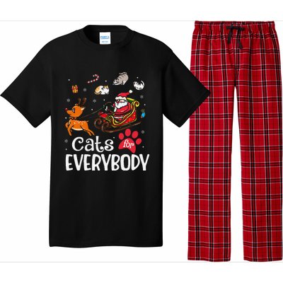 Cats For Everybody Christmas Cat Funny Xmassanta Pajama Set