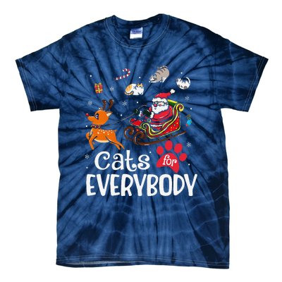 Cats For Everybody Christmas Cat Funny Xmassanta Tie-Dye T-Shirt