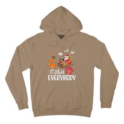 Cats For Everybody Christmas Cat Funny Xmassanta Hoodie