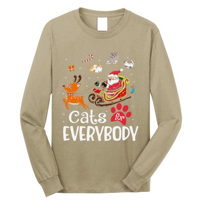 Cats For Everybody Christmas Cat Funny Xmassanta Long Sleeve Shirt