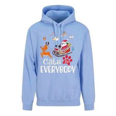 Cats For Everybody Christmas Cat Funny Xmassanta Unisex Surf Hoodie