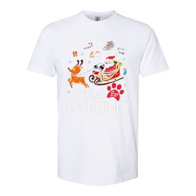 Cats For Everybody Christmas Cat Funny Xmassanta Softstyle CVC T-Shirt