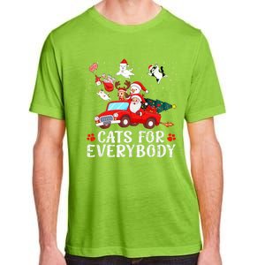 Cats For Everybody Christmas Cat Funny Xmas Santa Gift Adult ChromaSoft Performance T-Shirt