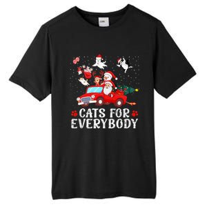 Cats For Everybody Christmas Cat Funny Xmas Santa Gift Tall Fusion ChromaSoft Performance T-Shirt