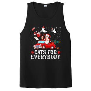 Cats For Everybody Christmas Cat Funny Xmas Santa Gift PosiCharge Competitor Tank