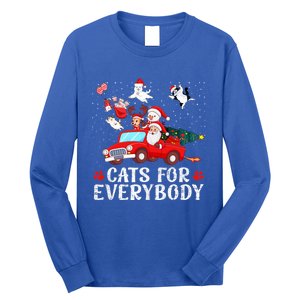 Cats For Everybody Christmas Cat Funny Xmas Santa Gift Long Sleeve Shirt