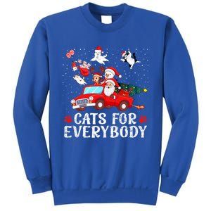 Cats For Everybody Christmas Cat Funny Xmas Santa Gift Sweatshirt