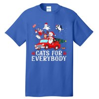 Cats For Everybody Christmas Cat Funny Xmas Santa Gift Tall T-Shirt