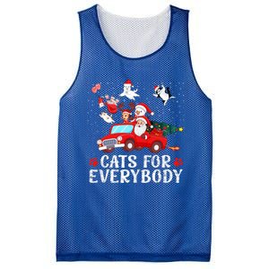 Cats For Everybody Christmas Cat Funny Xmas Santa Gift Mesh Reversible Basketball Jersey Tank