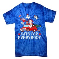 Cats For Everybody Christmas Cat Funny Xmas Santa Gift Tie-Dye T-Shirt