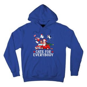 Cats For Everybody Christmas Cat Funny Xmas Santa Gift Tall Hoodie