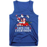 Cats For Everybody Christmas Cat Funny Xmas Santa Gift Tank Top