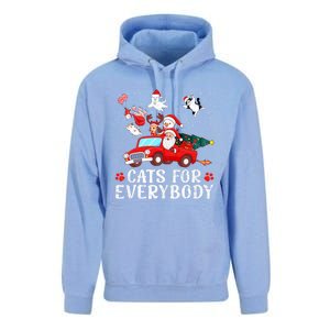 Cats For Everybody Christmas Cat Funny Xmas Santa Gift Unisex Surf Hoodie