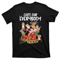 Cats For Everybody Santa Cute Kitty Funny Christmas Cat T-Shirt