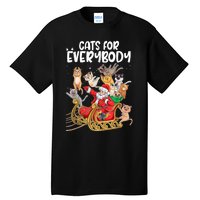 Cats For Everybody Santa Cute Kitty Funny Christmas Cat Tall T-Shirt