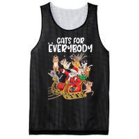 Cats For Everybody Santa Cute Kitty Funny Christmas Cat Mesh Reversible Basketball Jersey Tank