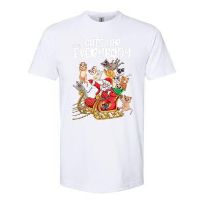 Cats For Everybody Santa Cute Kitty Funny Christmas Cat Softstyle CVC T-Shirt