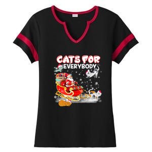 Cats For Everybody Cat Christmas Ugly Christmas Meaningful Gift Ladies Halftime Notch Neck Tee