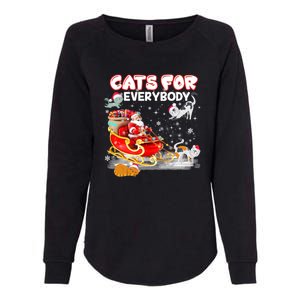 Cats For Everybody Cat Christmas Ugly Christmas Meaningful Gift Womens California Wash Sweatshirt