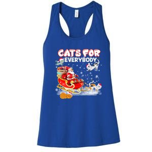 Cats For Everybody Cat Christmas Ugly Christmas Meaningful Gift Women's Racerback Tank