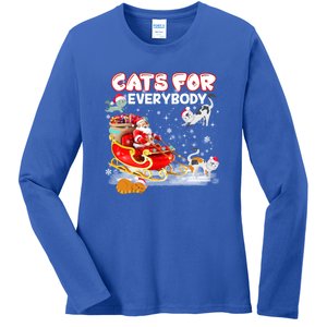 Cats For Everybody Cat Christmas Ugly Christmas Meaningful Gift Ladies Long Sleeve Shirt