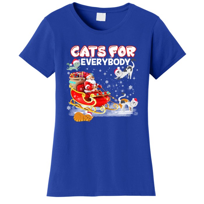 Cats For Everybody Cat Christmas Ugly Christmas Meaningful Gift Women's T-Shirt