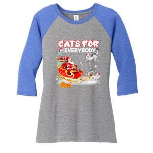 Cats For Everybody Cat Christmas Ugly Christmas Meaningful Gift Women's Tri-Blend 3/4-Sleeve Raglan Shirt