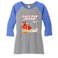 Cats For Everybody Cat Christmas Ugly Christmas Meaningful Gift Women's Tri-Blend 3/4-Sleeve Raglan Shirt