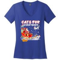 Cats For Everybody Cat Christmas Ugly Christmas Meaningful Gift Women's V-Neck T-Shirt