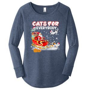 Cats For Everybody Cat Christmas Ugly Christmas Meaningful Gift Women's Perfect Tri Tunic Long Sleeve Shirt