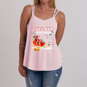 Cats For Everybody Cat Christmas Ugly Christmas Meaningful Gift Women's Strappy Tank