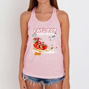 Cats For Everybody Cat Christmas Ugly Christmas Meaningful Gift Women's Knotted Racerback Tank