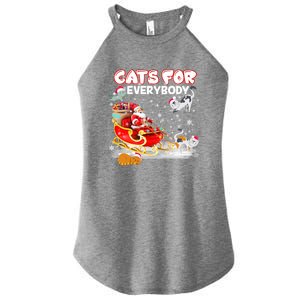 Cats For Everybody Cat Christmas Ugly Christmas Meaningful Gift Women's Perfect Tri Rocker Tank