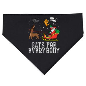 Cats For Everybody Christmas Cat Funny Xmas USA-Made Doggie Bandana