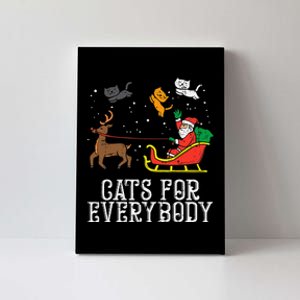 Cats For Everybody Christmas Cat Funny Xmas Canvas