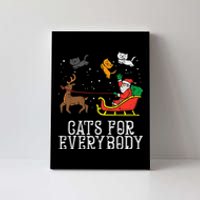 Cats For Everybody Christmas Cat Funny Xmas Canvas