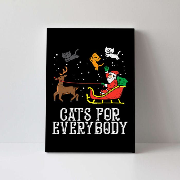 Cats For Everybody Christmas Cat Funny Xmas Canvas