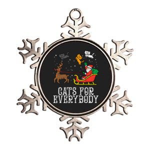 Cats For Everybody Christmas Cat Funny Xmas Metallic Star Ornament