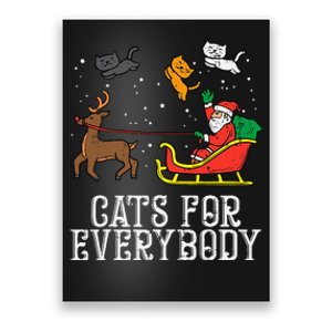 Cats For Everybody Christmas Cat Funny Xmas Poster